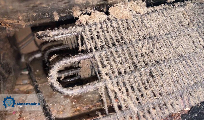 تجمع آلودگی روی کویل های کندانسور