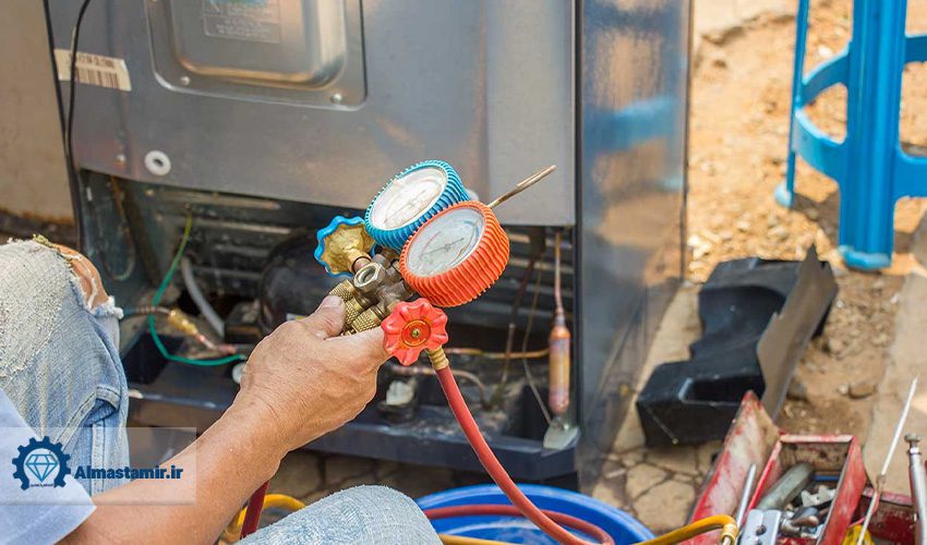 بررسی نشت آب و گاز در تعمیر یخچال ایسان