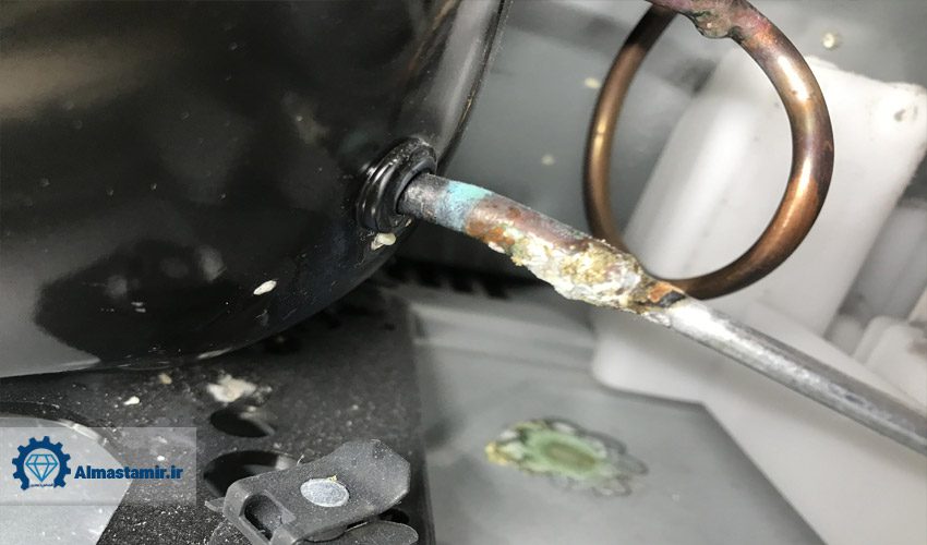 فرسودگی یا نشتی لولههای گردش گاز یخچال
