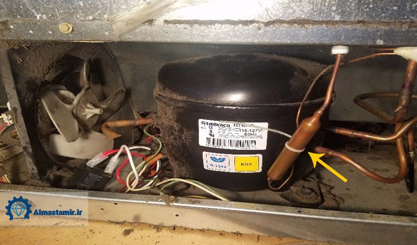 صدای غیرعادی یخچال هیتاچی به دلیل خرابی کمپرسور یخچال